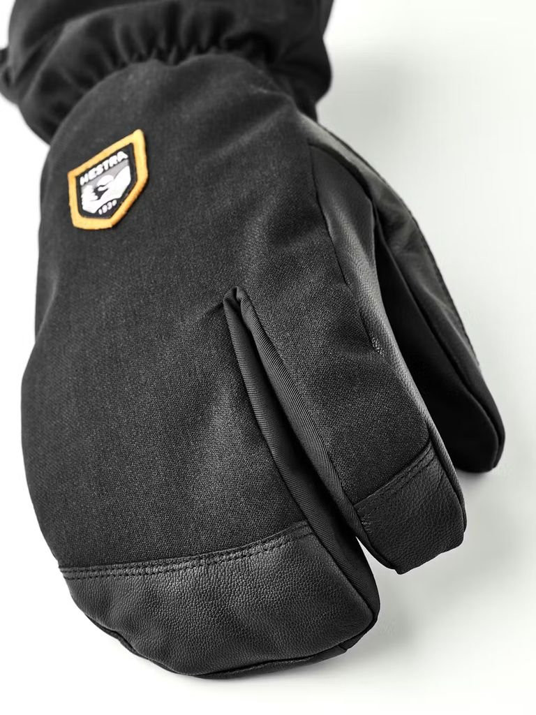 Gants 3 doigts chauds et imperméables Hestra CZone Mountain 3-Fingers-Noir