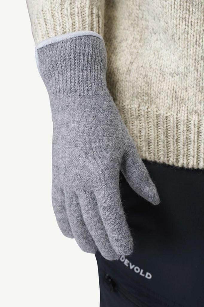 Gants chauds 100% pure laine vierge Devold Wool Glove - Grey Melange