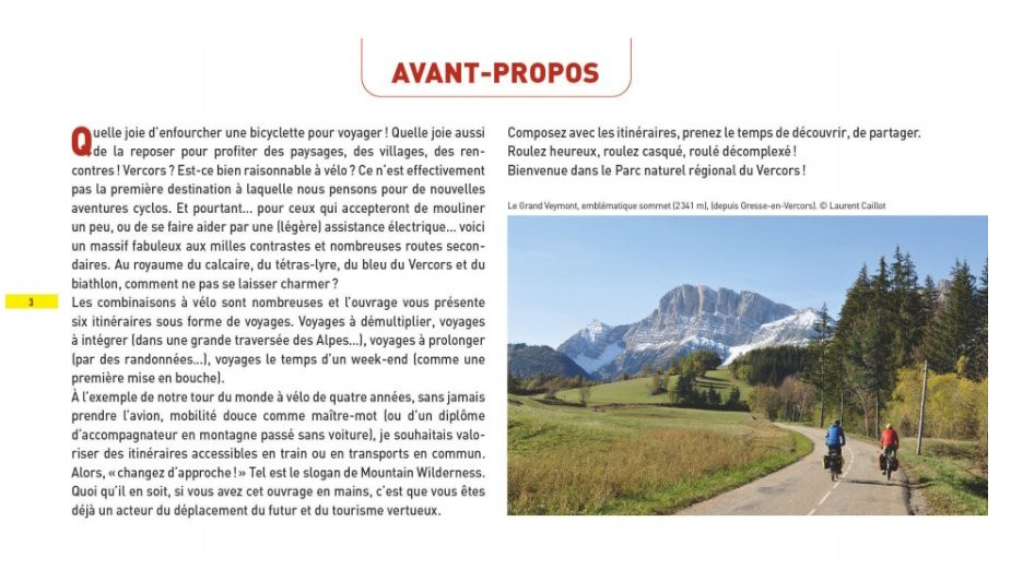 Vercors - Voyages à vélo et vélo électrique - Edition Glénat