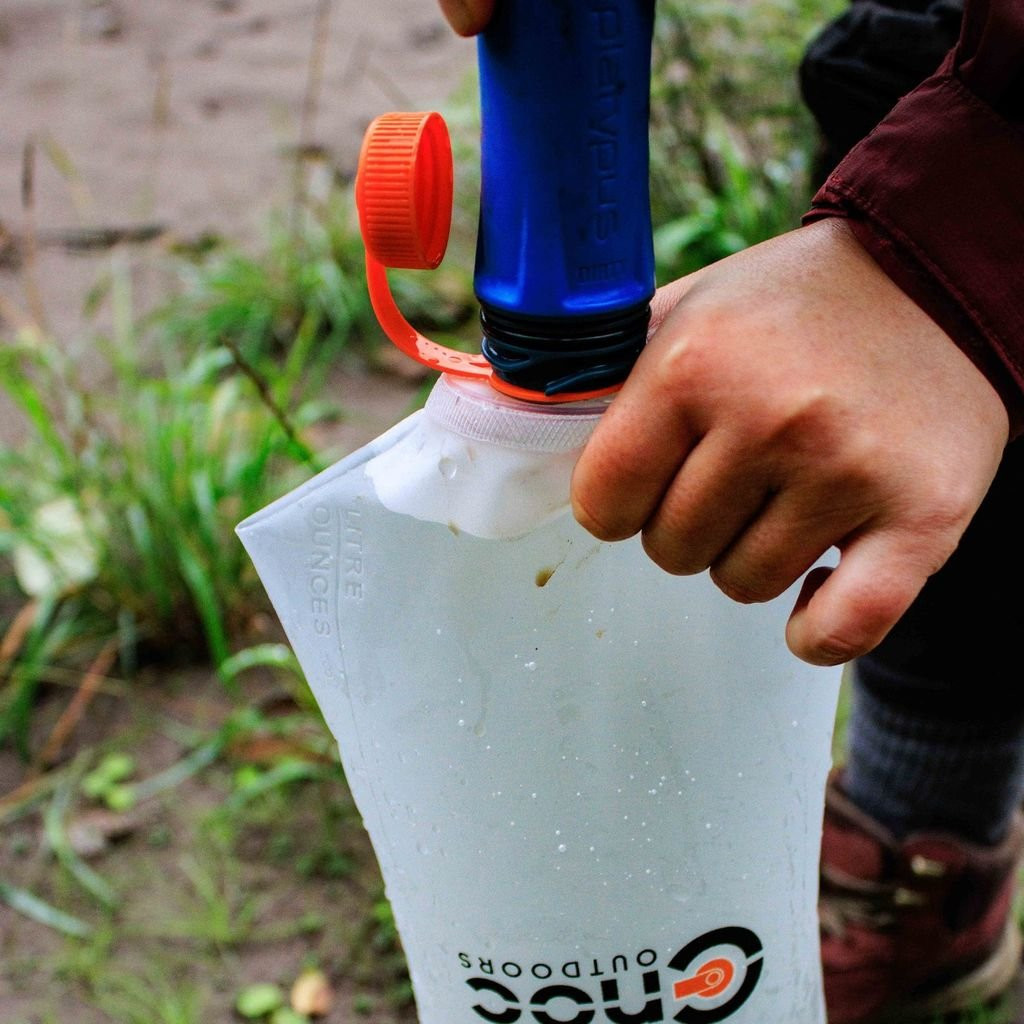 Cnoc Outdoors Vecto 2019 Bouteille d'eau pliable 2 l Orange 28 mm
