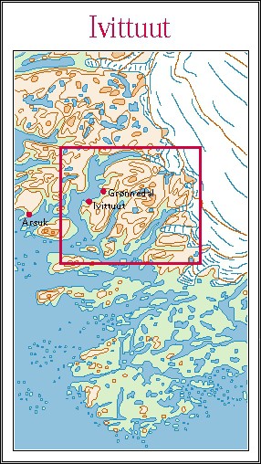 N° 4 - Ivittuut – Groenland Sud – Carte de randonnée - 1 :75 000