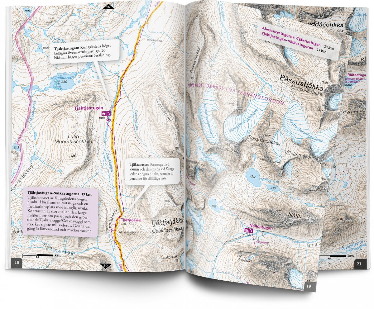 Cartes de randonnée Friluftsatlas Kungsleden 1:50.000 - Calazo