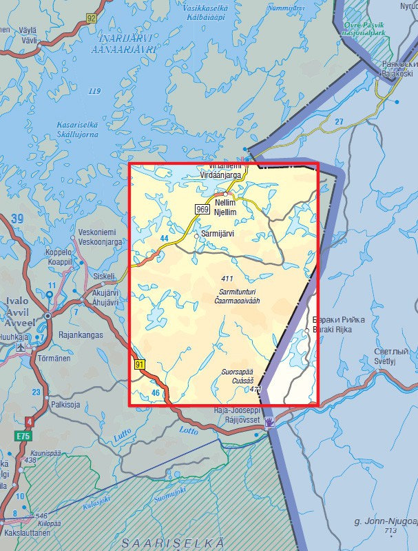 Tsarmitunturi Nellim Nangujärvi 