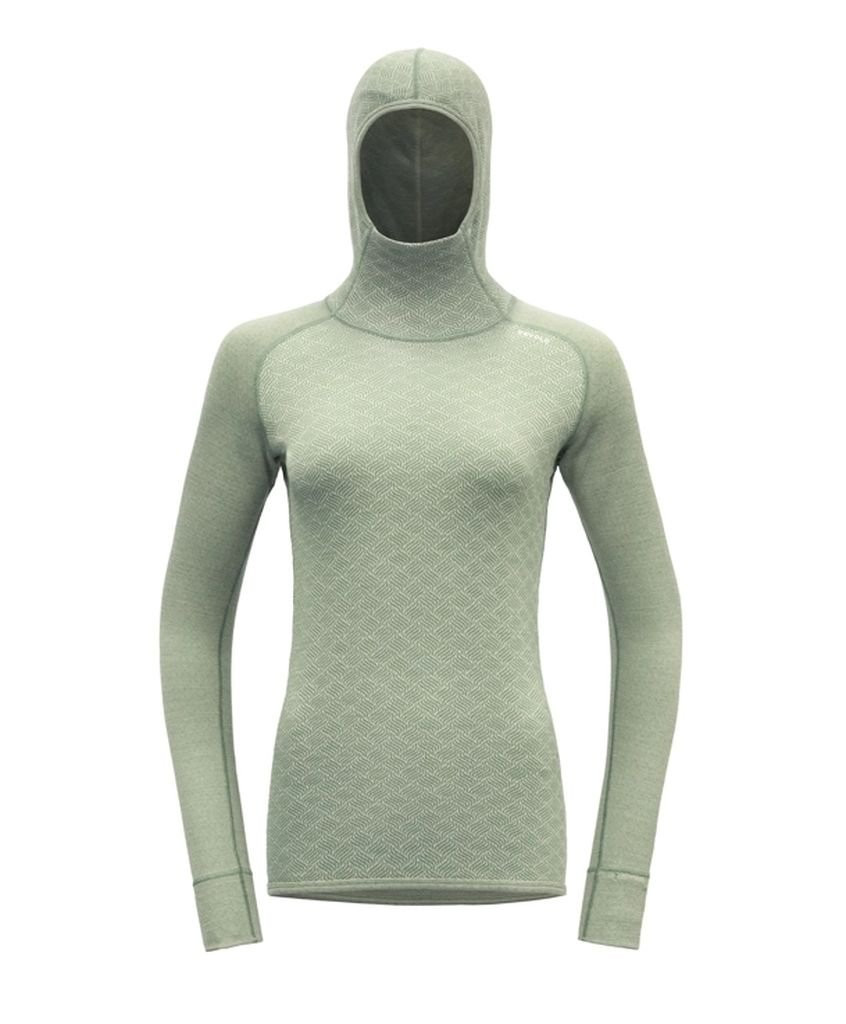 Sous-vêtement doux et confortable Devold Kvitegga Merino 230 Hoodie Woman-Raw White