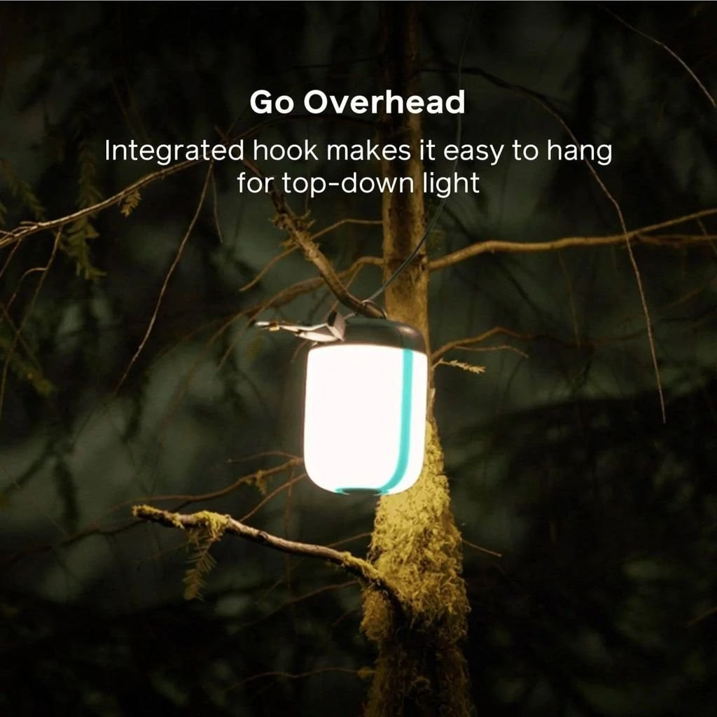 BioLite, AlpenGlow Lanterne USB multicolore 250 lumens avec batterie rechargeable 3200 mAh et port de charge