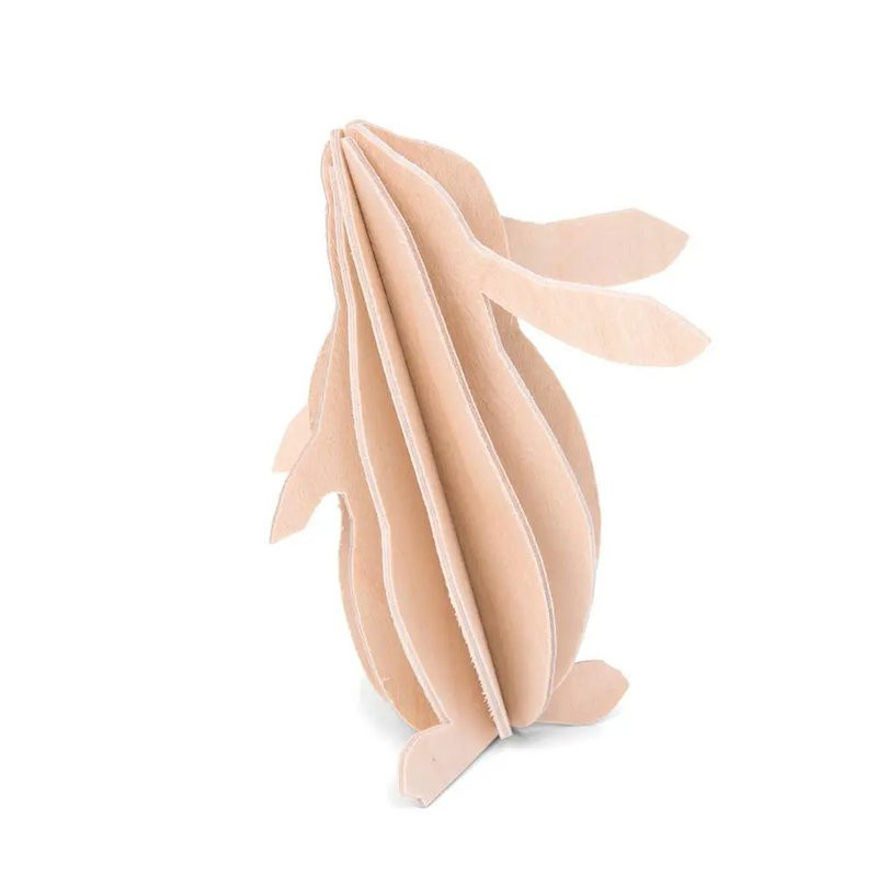 Lapin en bois décoratif en bois de bouleau
