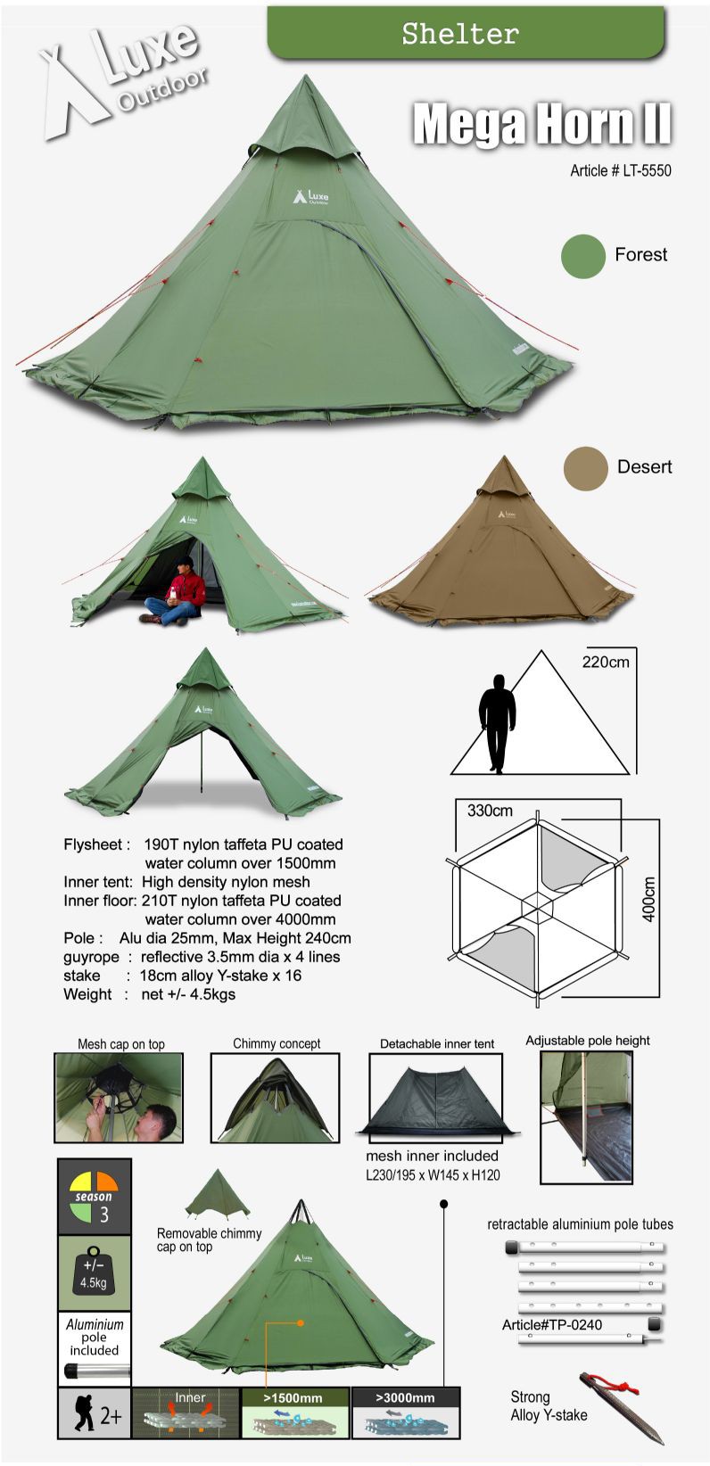 Luxe Outdoor Mega Lavvu II