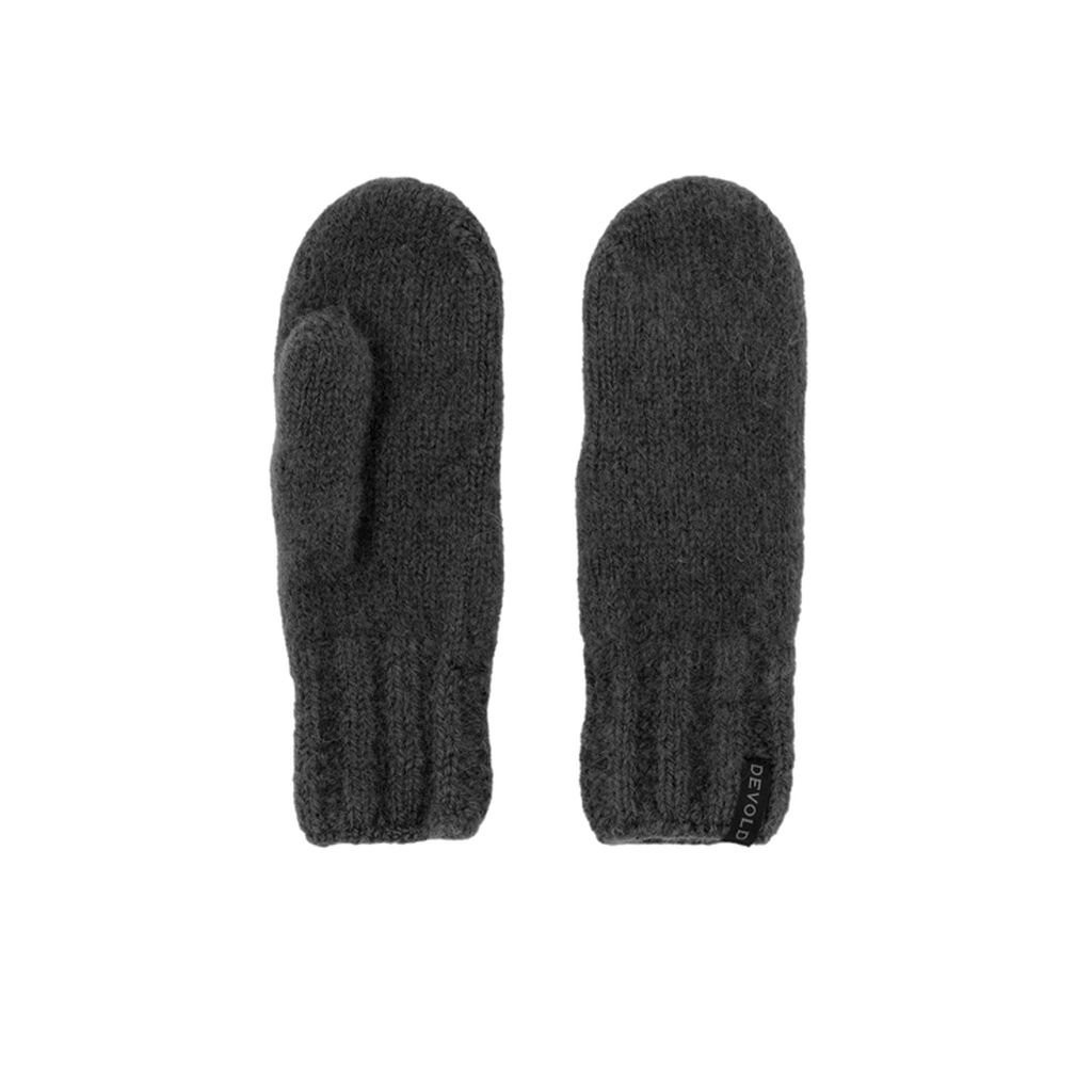 Moufles en pure laine vierge Devold Nansen Wool Mitten-Anthracite
