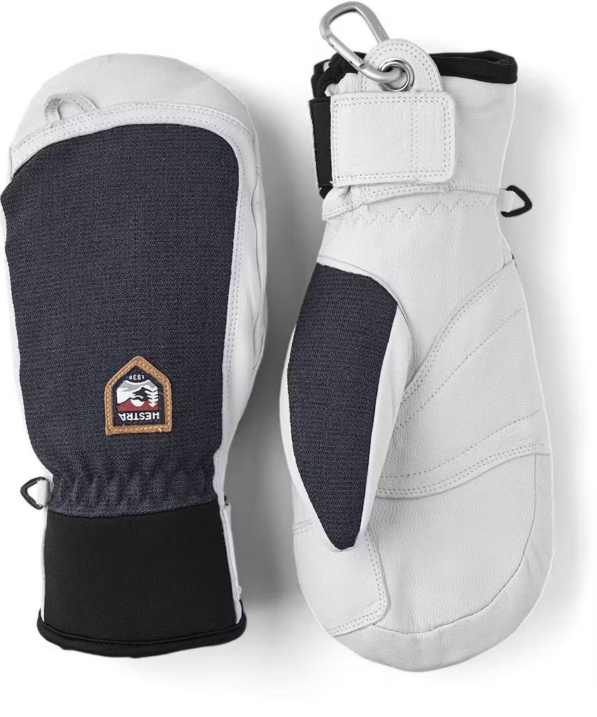 Moufles en cuir chaudes et robustes Hestra Army Leather Patrol Mitt-Bleu Marine/Navy