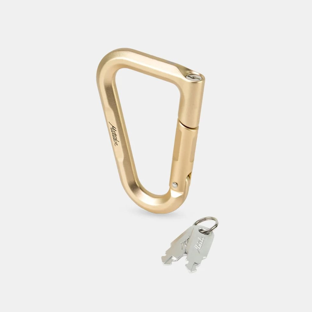 Mousqueton en aluminium avec système de verrouillage Matador Betalock - Or