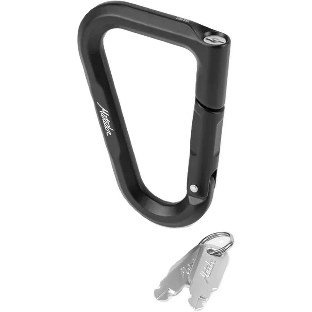 Mousqueton en aluminium avec système de verrouillage Matador Betalock - Noir