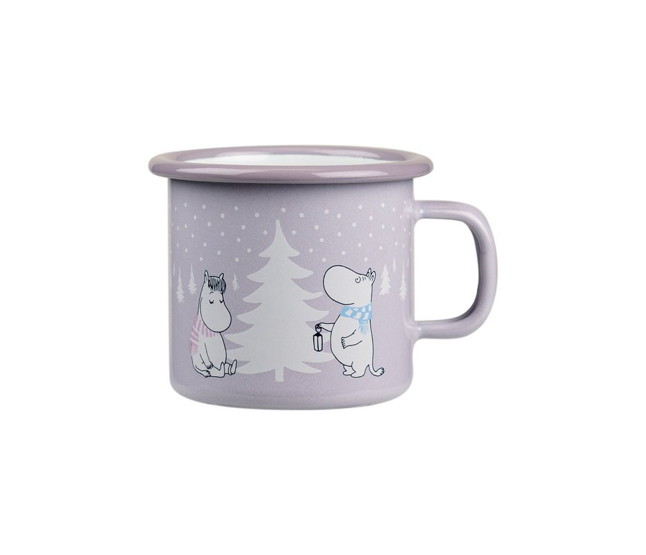 Moomin enamel mug Snowfall 2,5dl