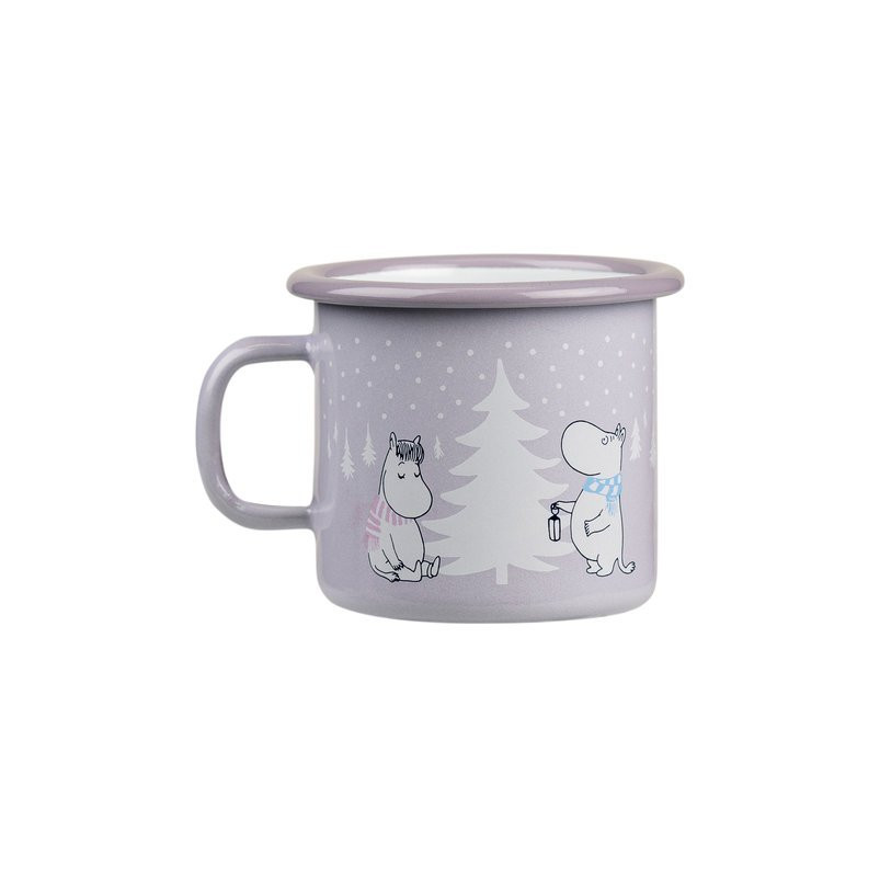 Moomin enamel mug Snowfall 2,5dl