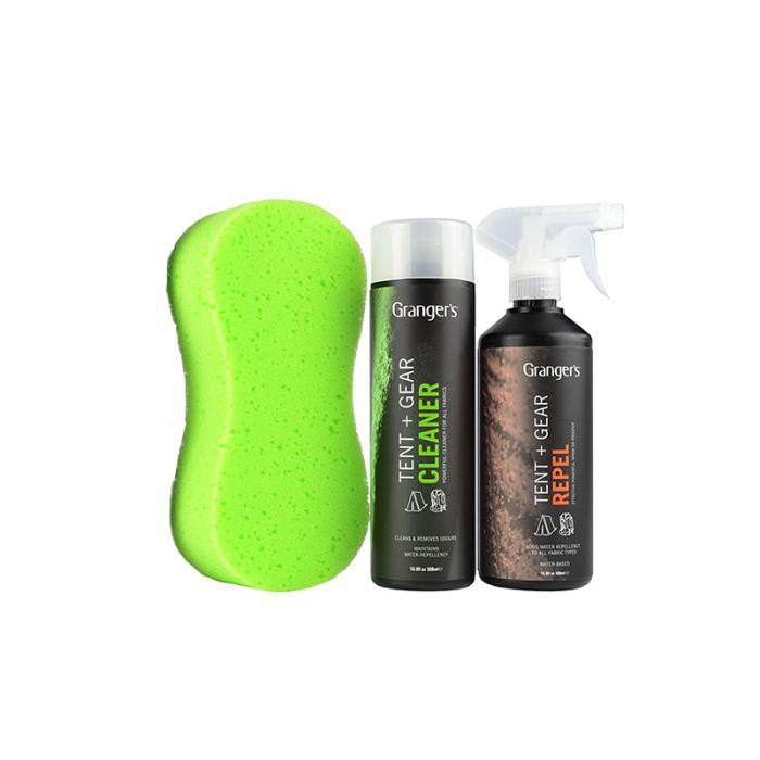 Granger’s Tent + Gear Care Kit Kit pour nettoyer et imperméabiliser une toile de tente et des
