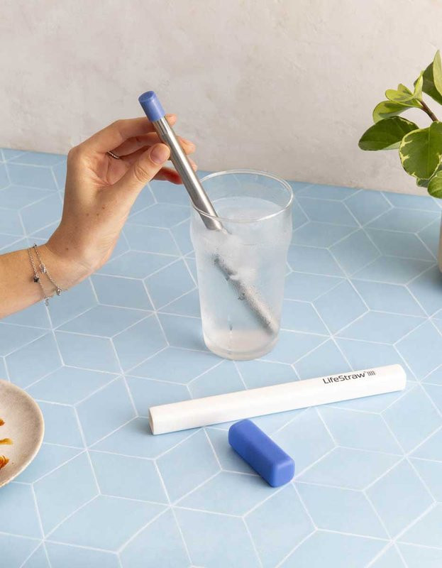 LifeStraw Sip – Paille Filtrante Réutilisable Acier – Avec étui De Transport – 3 Pièces – Occasion