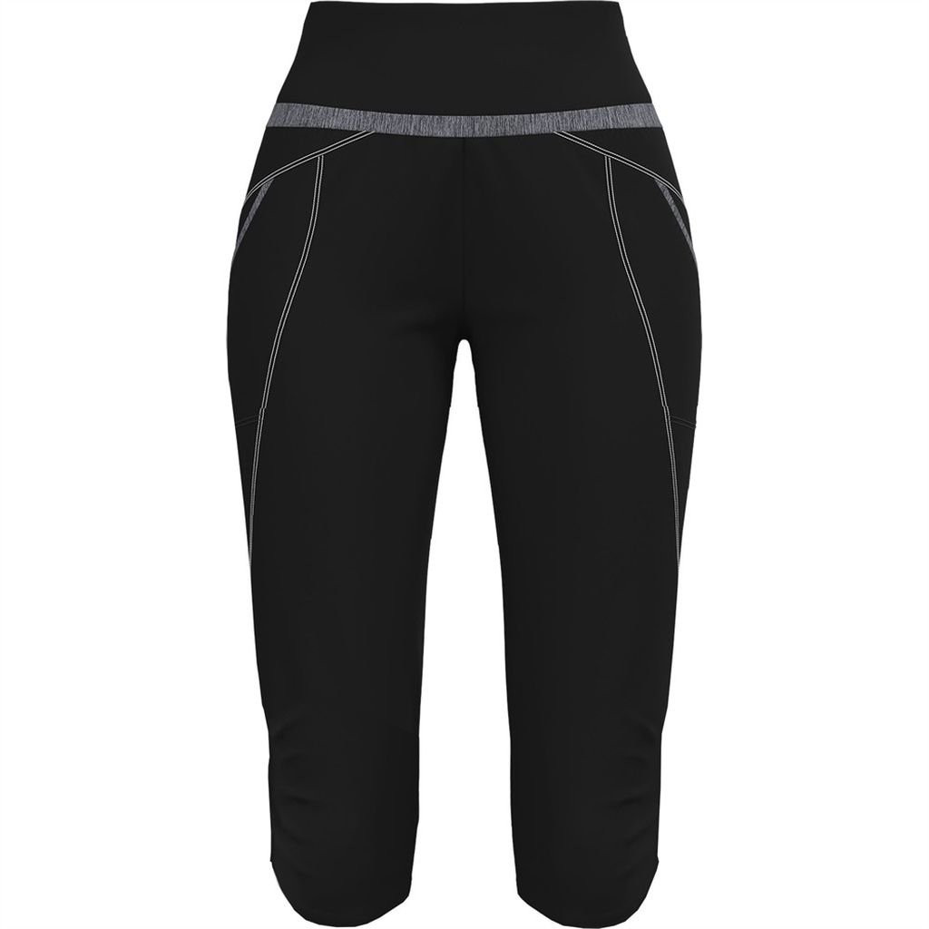 Pantalon corsaire de randonnée léger Crazy Mid-Short Exit Woman - Noir/ Black