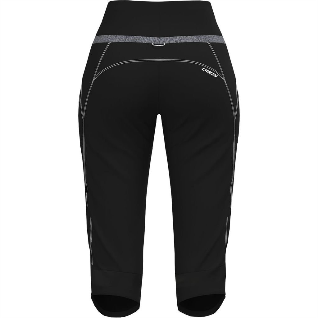 Pantalon corsaire de randonnée léger Crazy Mid-Short Exit Woman - Noir/ Black