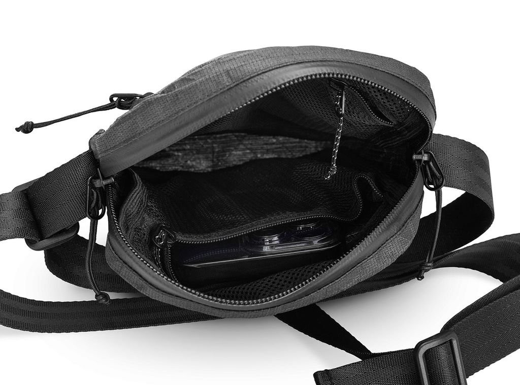 Pochette légère et très résistante Liteway Messenger Max Bag Ultra-Noir/Black