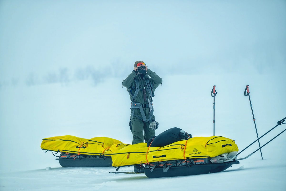Pulka Fjellpulken Transport 155 + Bac de transport