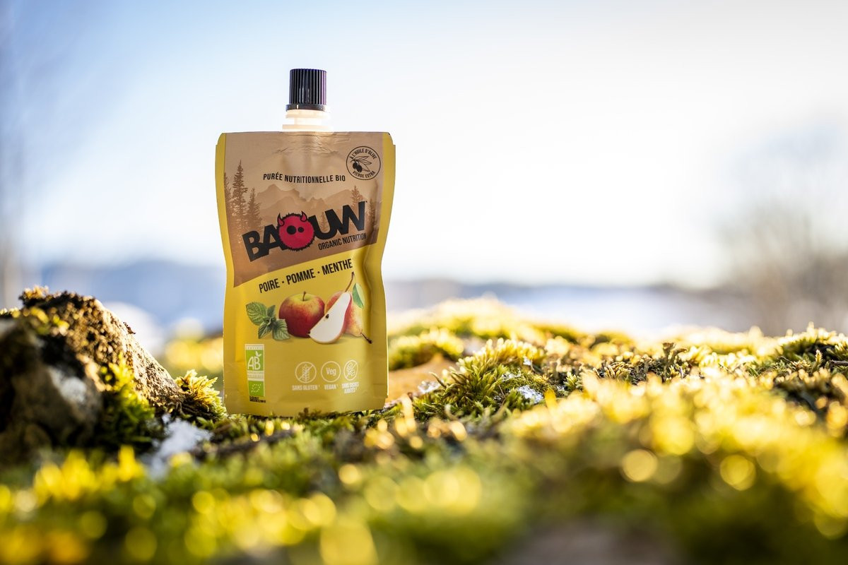 Baouw Purée Bio Poire - Pomme - Menthe