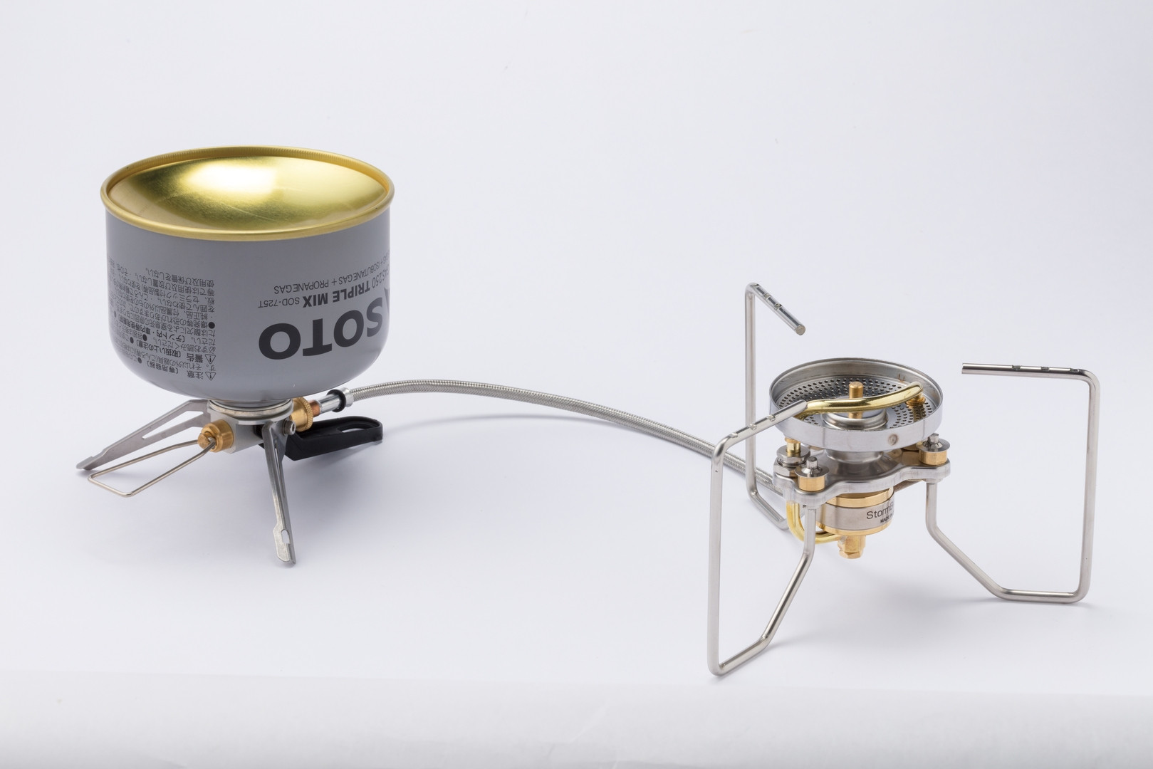 Réchaud multicombustible Soto StormBreaker : essence et gaz