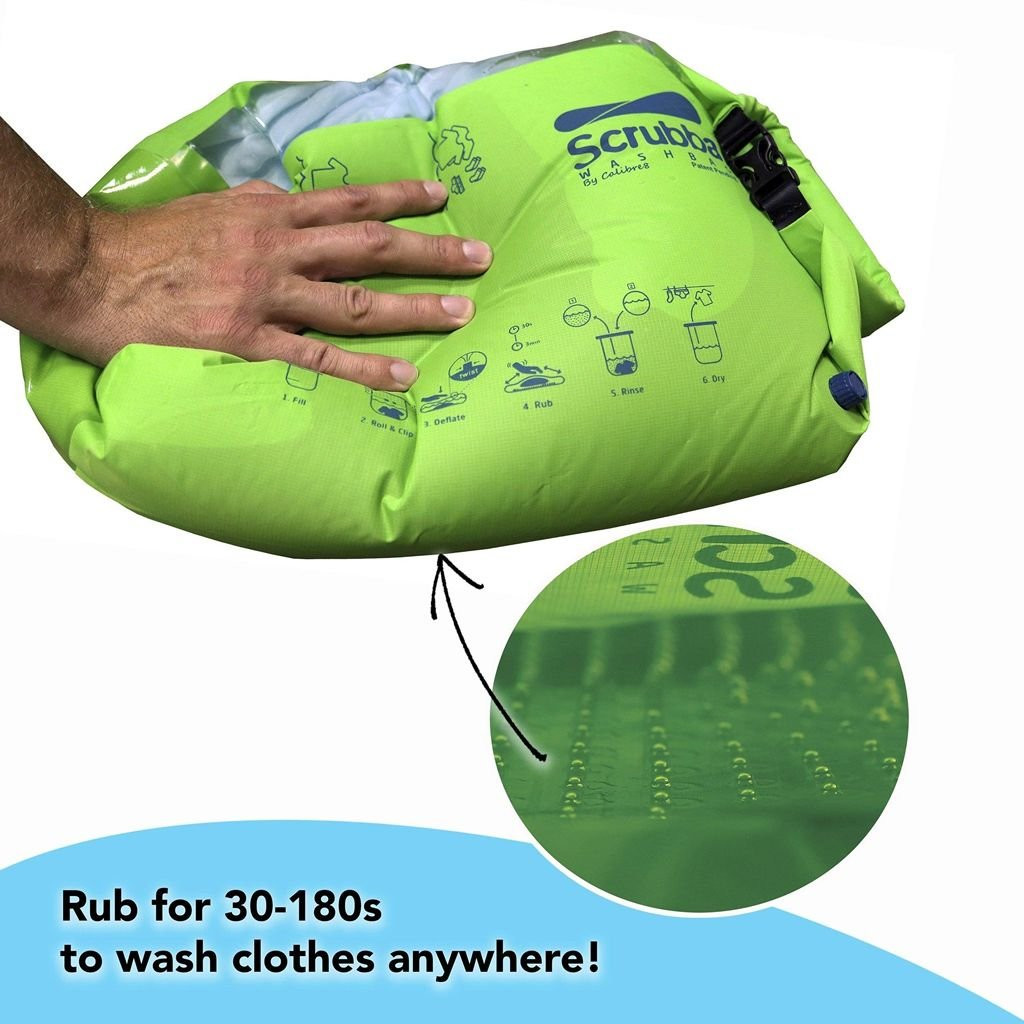Sac Lave-Linge Manuel Portable Avec Corde à Linge Rétractable - Solution Idéale Camping Et Voyage