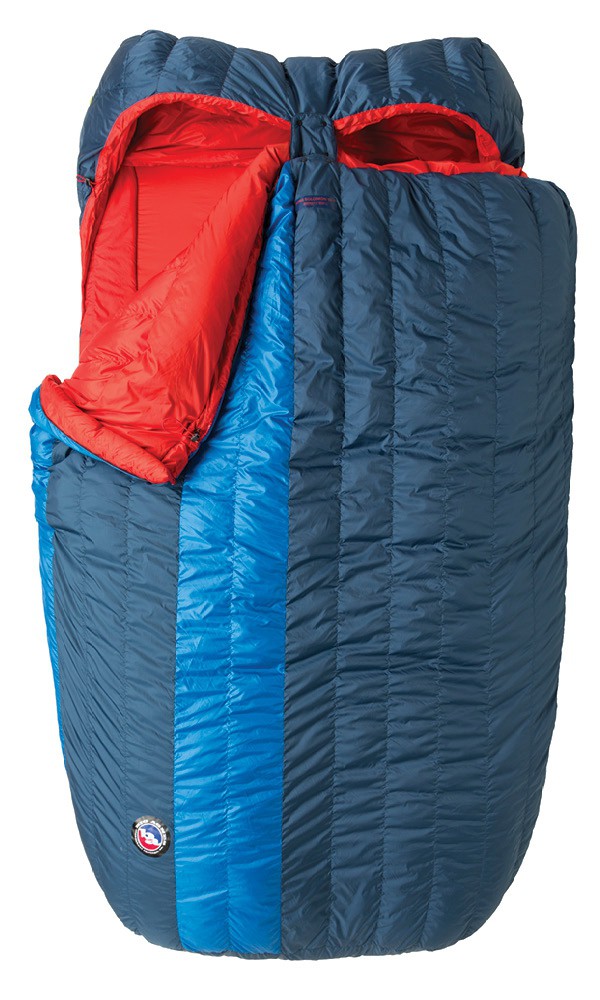 Hewolf Sac de Couchage Double Grand Sac de Couchage de Camping en Coton pour 2 Personnes Adulte 3-4 Saisons Sacs de Couchage Rectangulaires avec Imperm/éable Sac de Compression 220 x 145 cm
