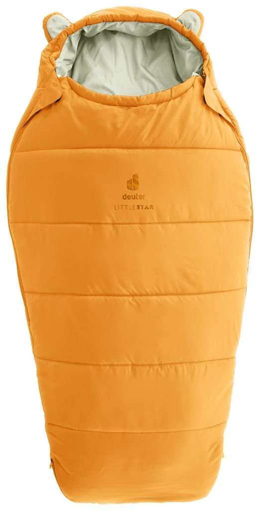 Deuter Little Star Sac De Couchage Enfant – Saffron-slateblue, Extensible 95-130 Cm, Oreilles Mignonnes, Doublure Douce