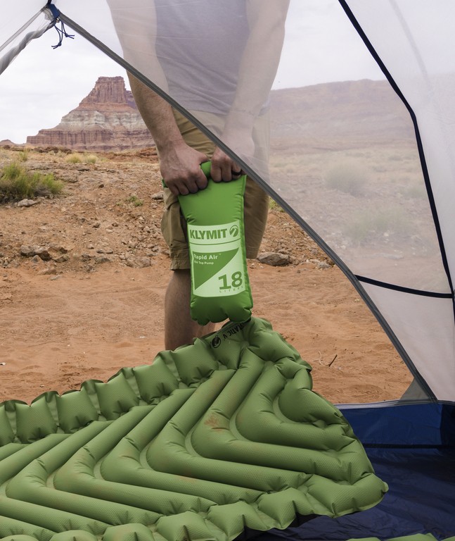 Sac Pompe Klymit – Gonfleur Et Dégonfleur Pour Matelas De Camping – Valve Flip – Gris (Neuf)