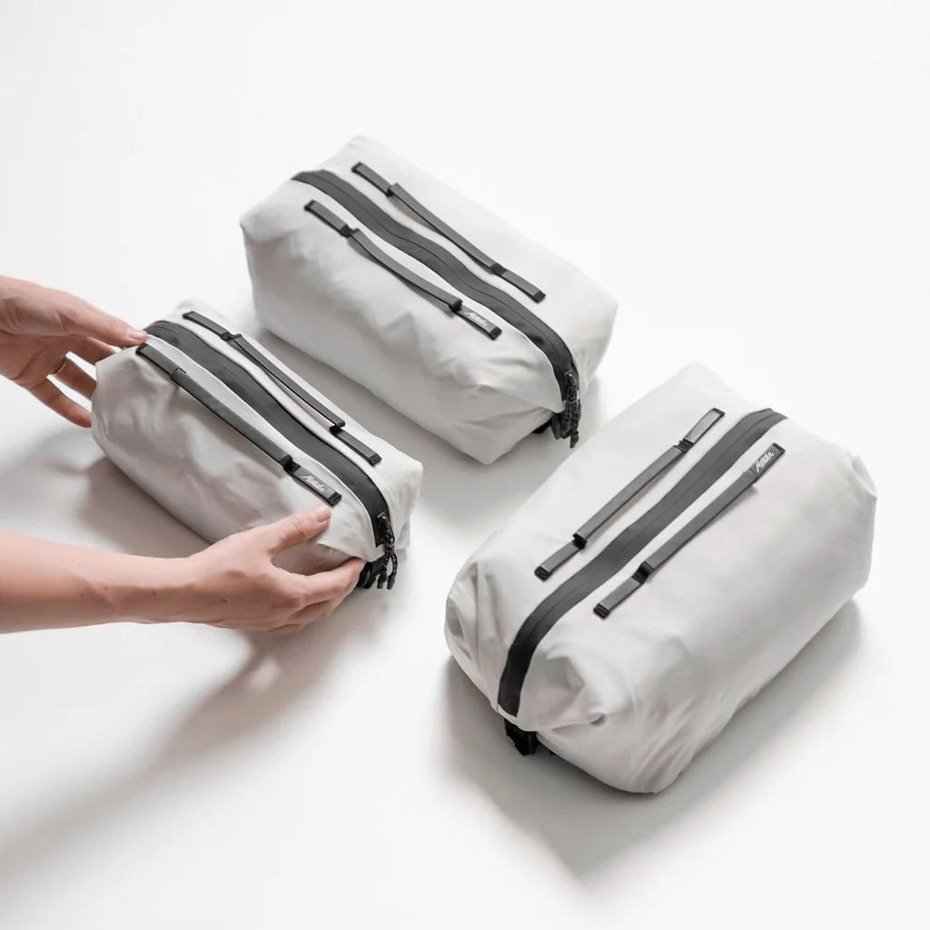 Ensemble de 3 sacs de forme cubique Matador Gear Cube 3-pack -Blanc