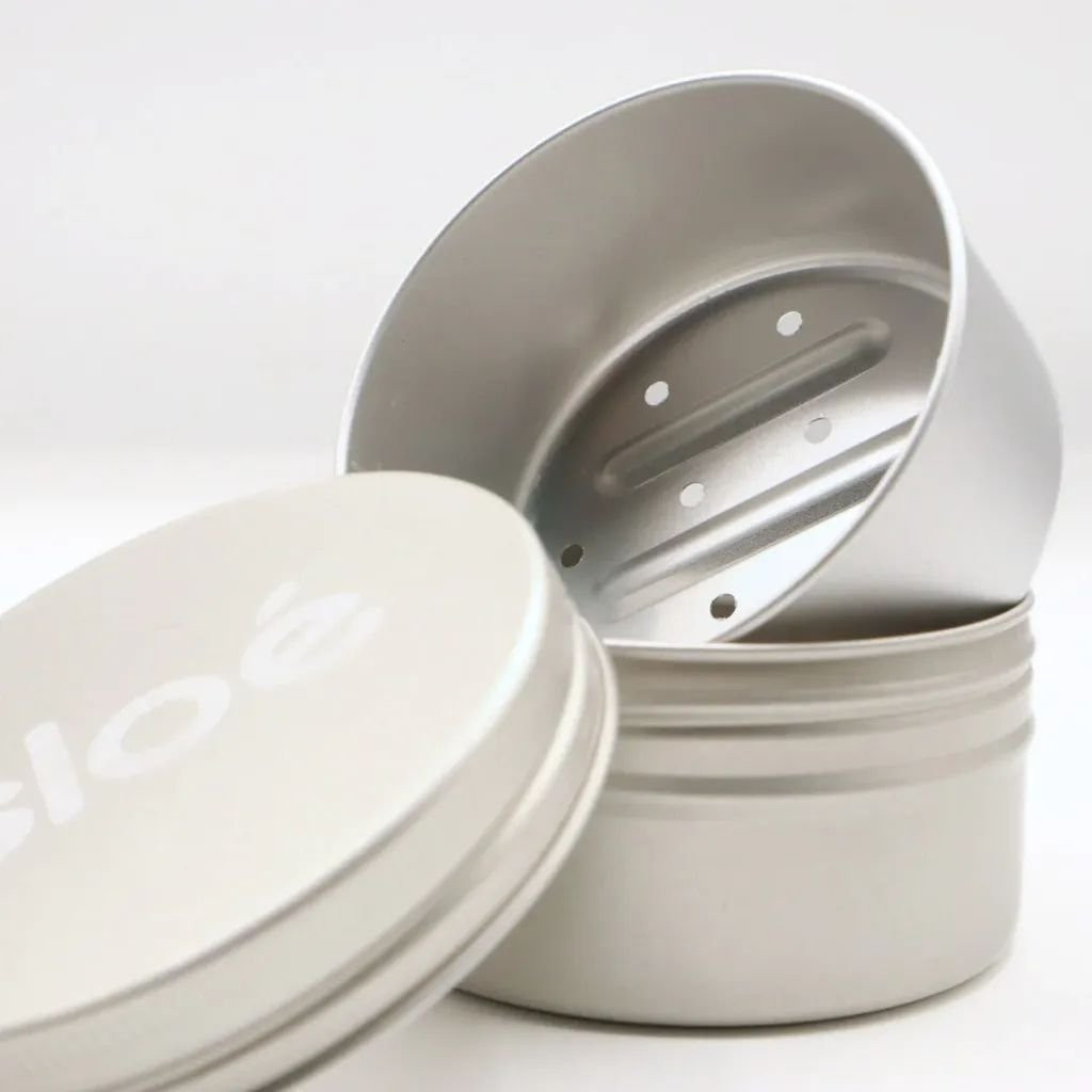 Boîte à Savon Aluminium 2 Pièces – Avec Égouttoir Amovible – Voyage & Maison – Anti-Rouille