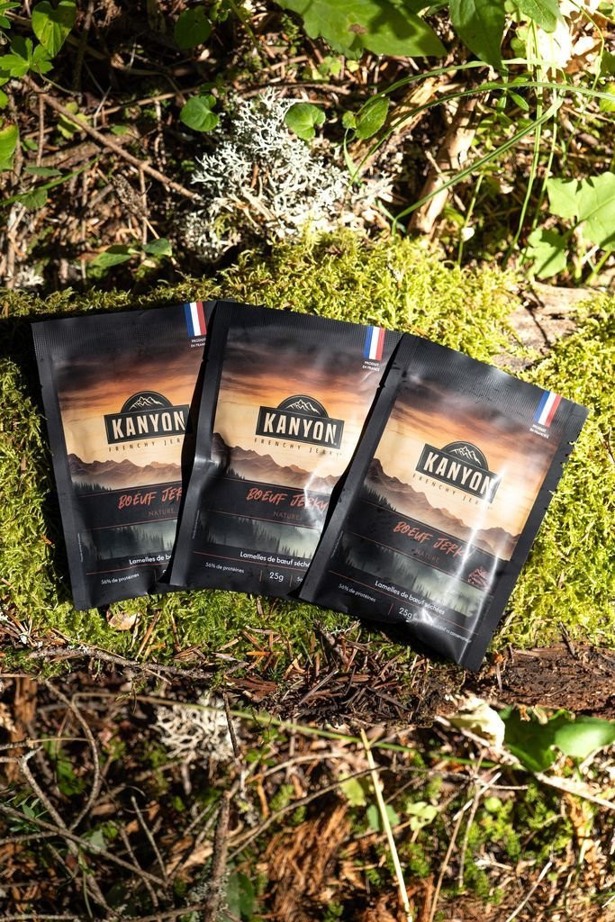 Snacks de viandes séchées hyper proteinés Kanyon Jerky Bœuf Nature