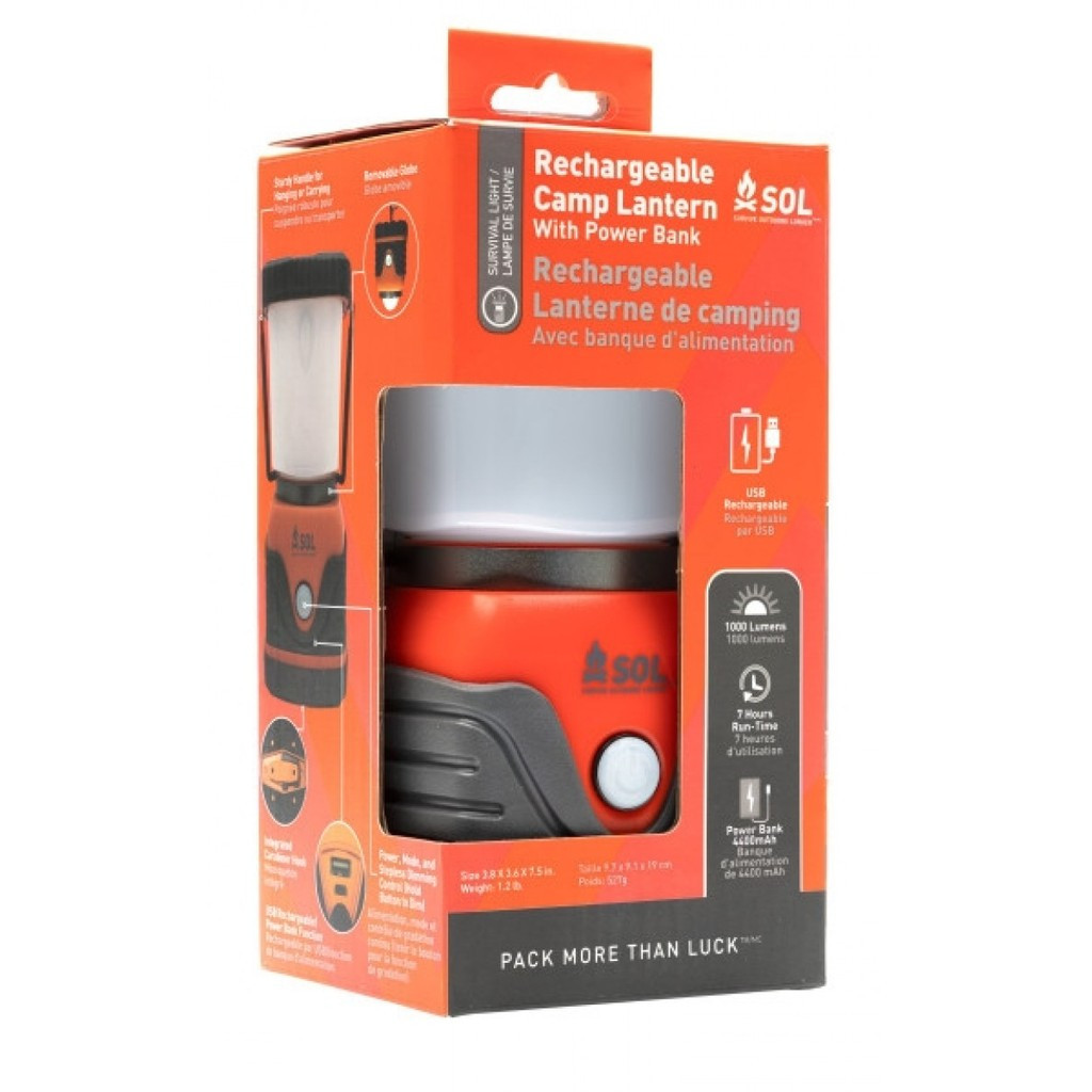 Lanterne rechargeable Sol Rechargeable Camp Lantern with Power Bank