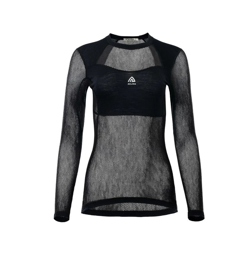 Sous-vêtement en laine mérinos Aclima WoolNet Light Crew Neck Woman - Jet Black