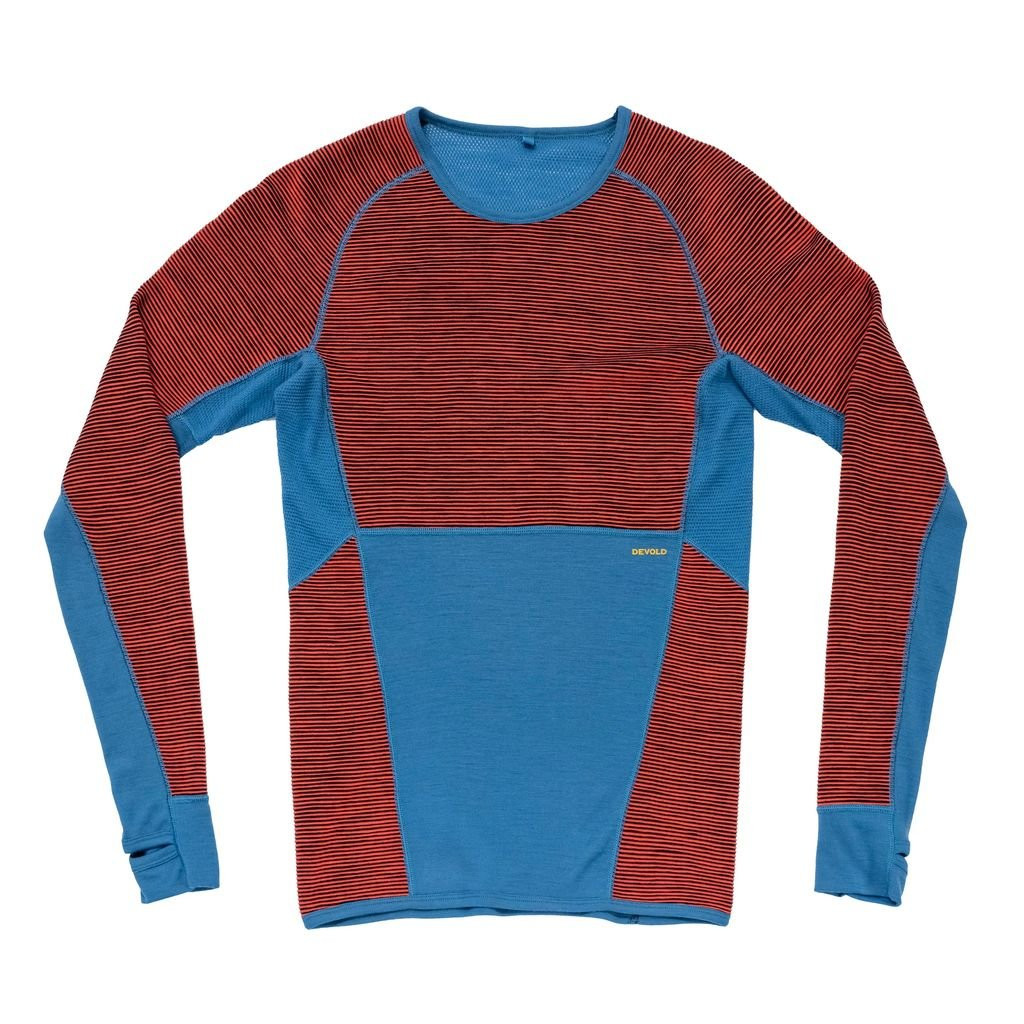 Sous-vêtement manches longues en laine mérinos Devold Tuvegga Merino Shirt Man - Cayenne