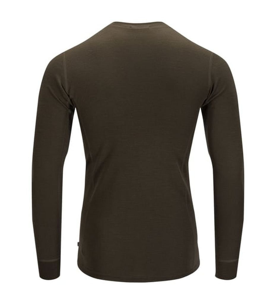 Sous-vêtement chaud en Laine mérinos Aclima WarmWool Crew Neck-Vert/Tarmac