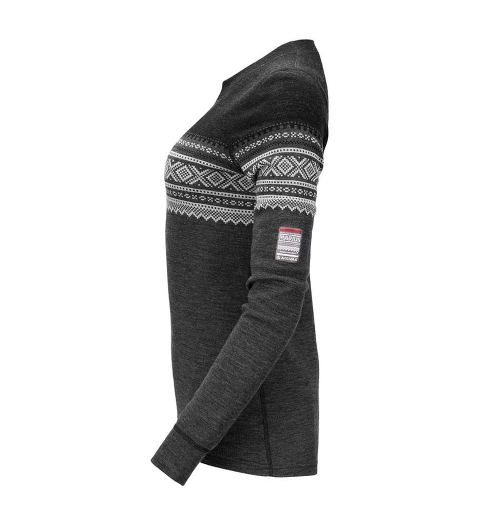 Sous vêtement thermique en laine mérinos Aclima Marius Crew Neck Woman -  Norefjell