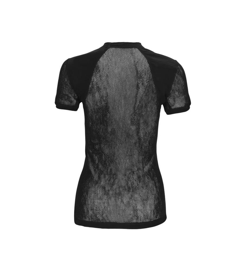 Sous-vêtement manches courtes en maille 100% laine mérinos Aclima WoolNet Light T-Shirt Woman- Jet Black