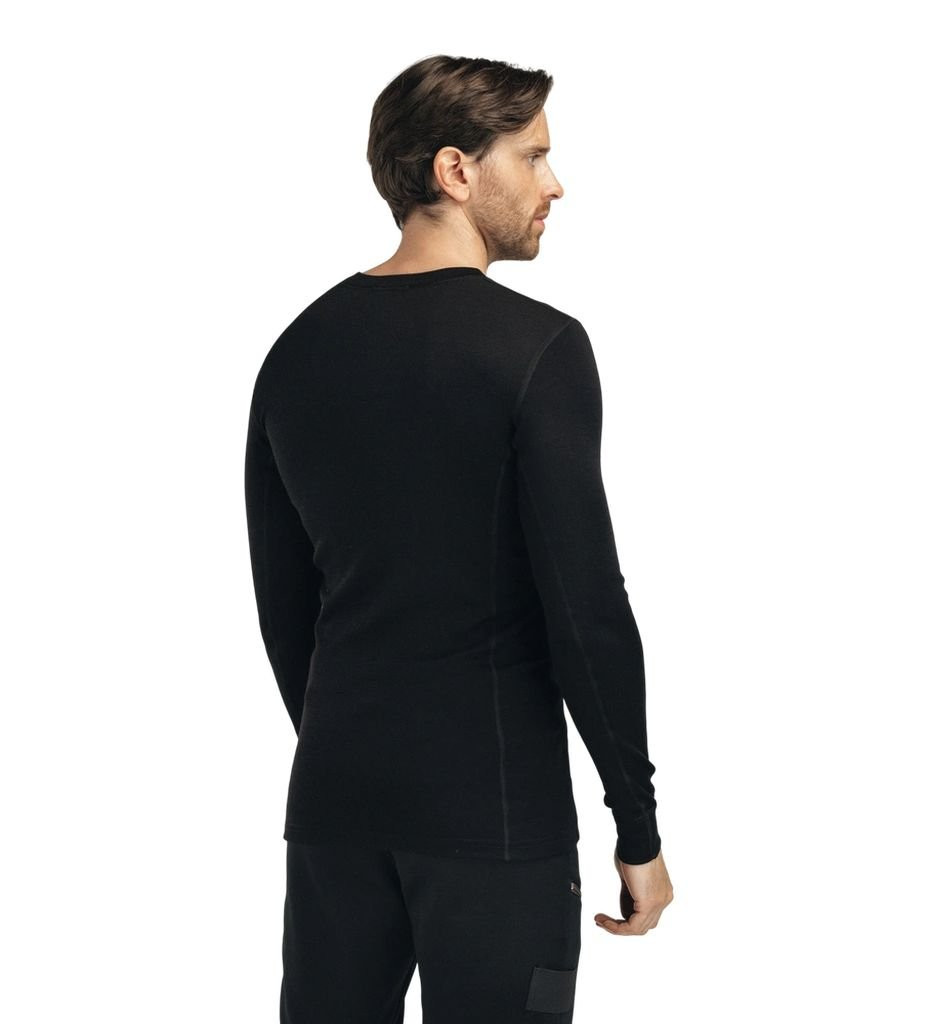 Sous-vêtement chaud en Laine mérinos Aclima WarmWool Crew Neck-Black