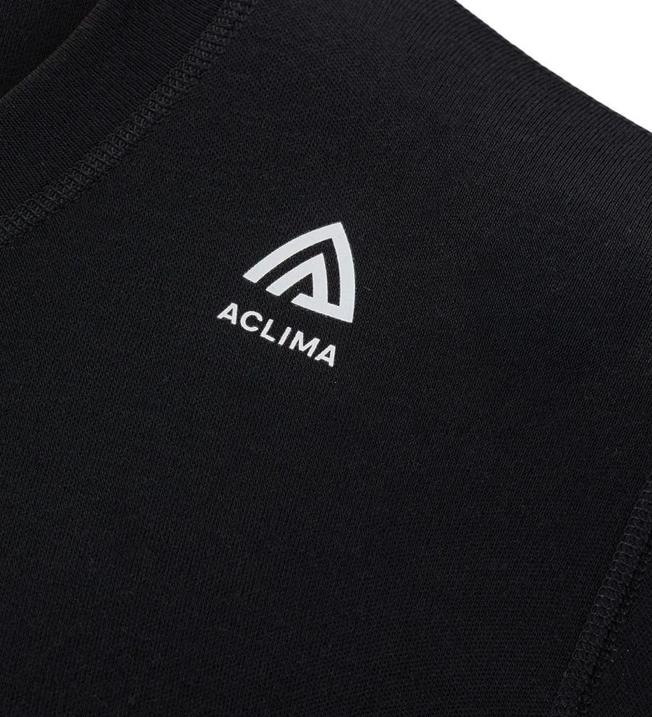 Sous-vêtement chaud en Laine mérinos Aclima WarmWool Crew Neck-Black