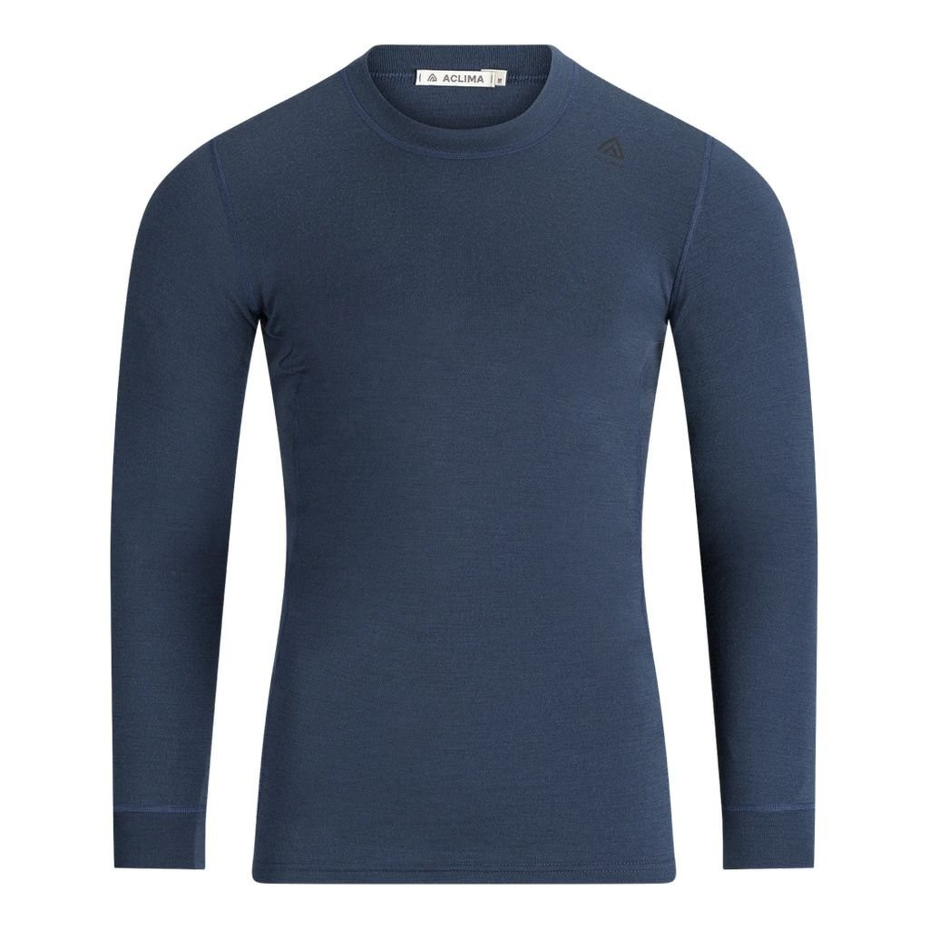 Sous-vêtement chaud en Laine mérinos Aclima WarmWool Crew Neck-Midnight Navy