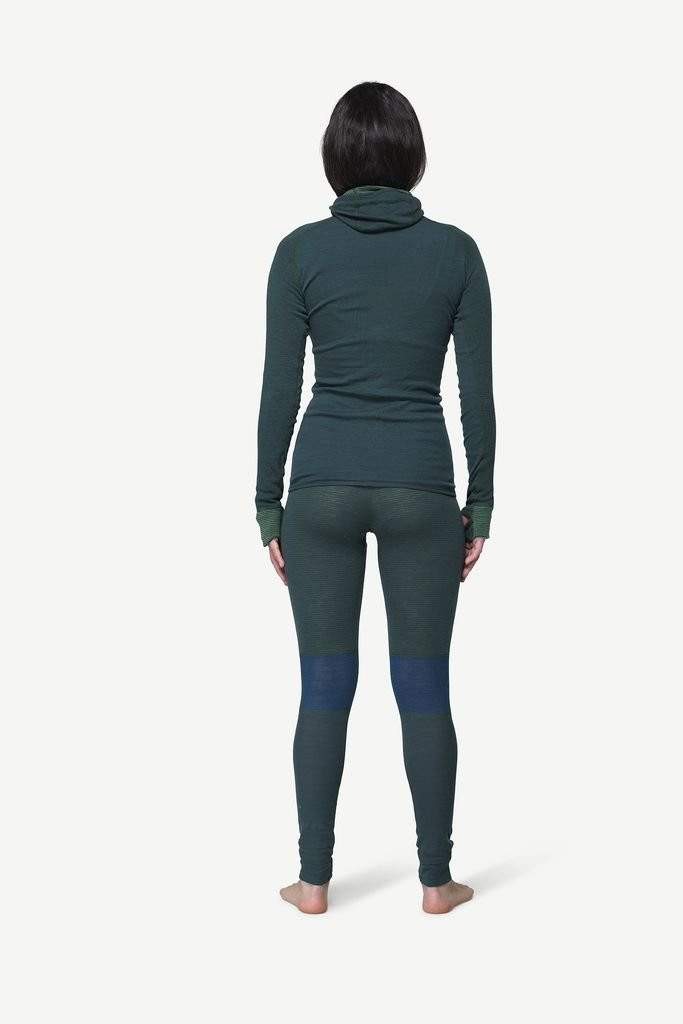 Sous-vêtement en laine mérinos manches longues Devold Tuvegga Merino Hoodie Woman - Vert/Woods