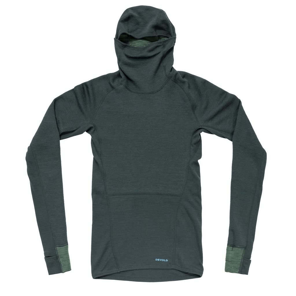 Sous-vêtement en laine mérinos manches longues Devold Tuvegga Merino Hoodie Woman - Vert/Woods
