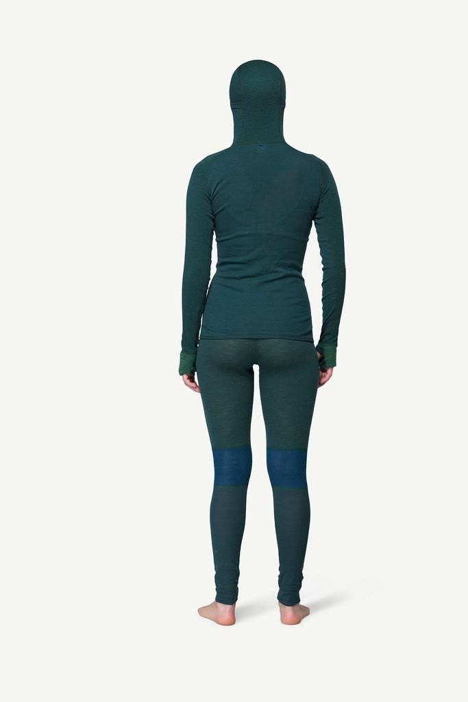 Sous-vêtement en laine mérinos manches longues Devold Tuvegga Merino Hoodie Woman - Vert/Woods