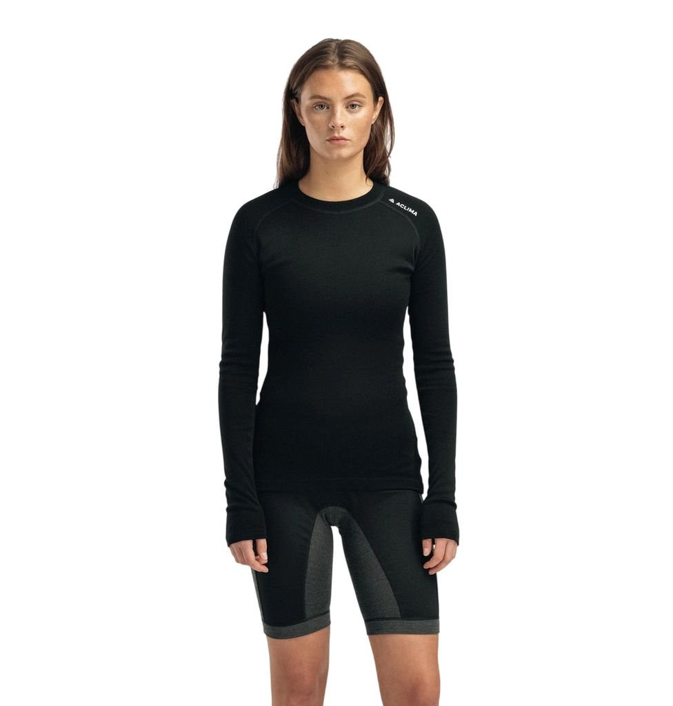 Sous-vêtement thermique Aclima WarmWool Crew Neck Woman - Black