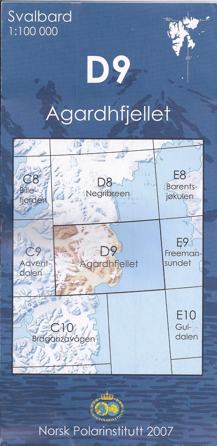 D9 Agardhfjellet 1:100 000
