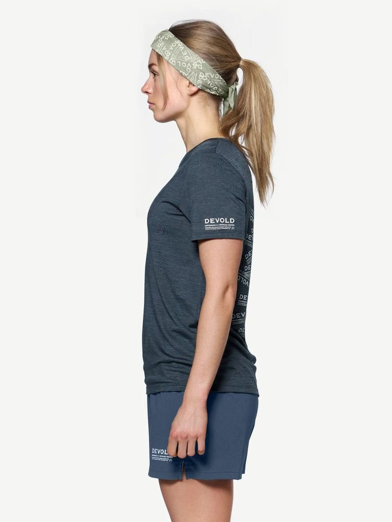 Tee-shirt léger laine mérinos Devold Active Stamp Tee Woman - Night