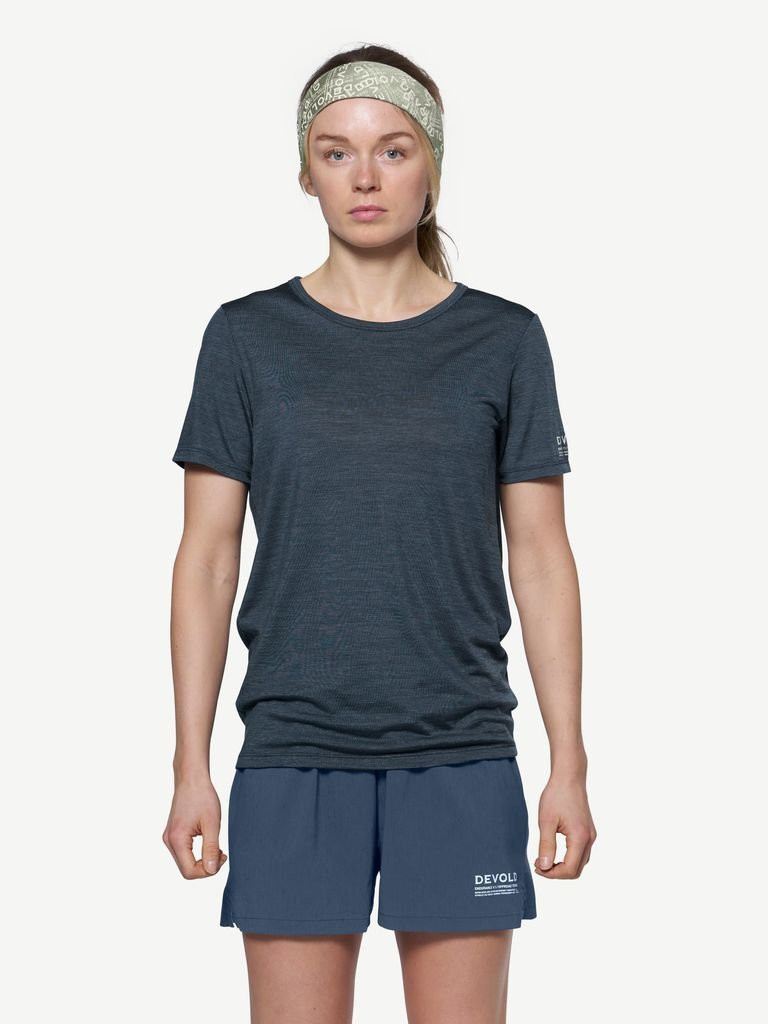Tee-shirt léger laine mérinos Devold Active Stamp Tee Woman - Night