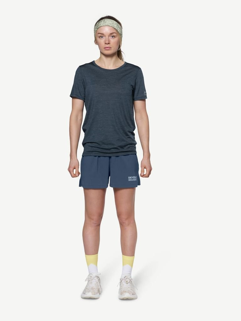 Tee-shirt léger laine mérinos Devold Active Stamp Tee Woman - Night