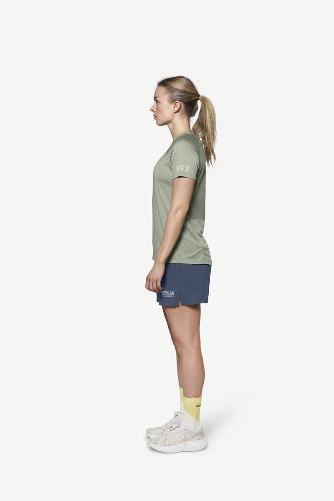 Tee-shirt léger Devold Endurance Merino 130 T-Shirt Woman - Vert Olive/Fog
